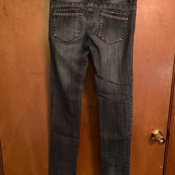 Skinny dark wash distressed jeans waist 24 - Picture 3 of 5